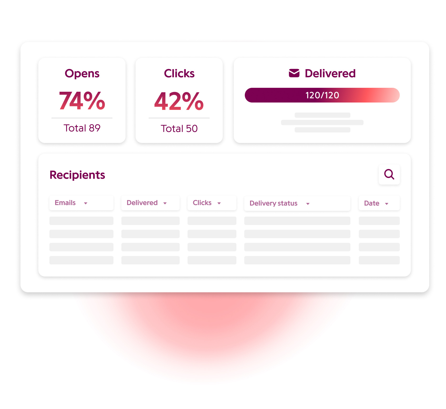 Fonctionnalité campagnes mails & sms - Plateforme Eventdrive