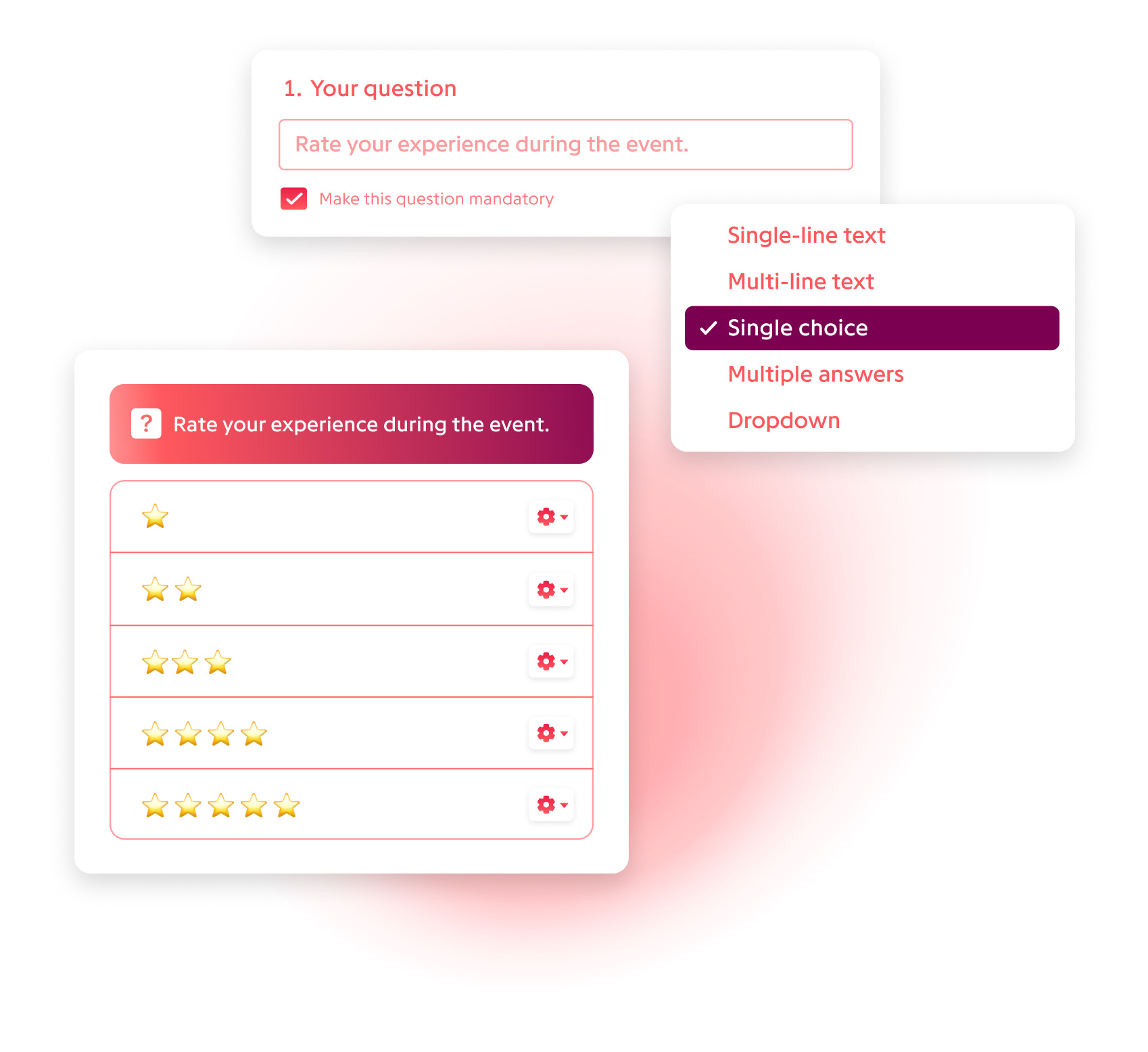 Satisfaction Survey Creation Feature - Eventdrive Event Management Platform