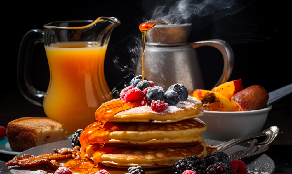 A Breakfast Is Neatly Arranged on a Table, Featuring Various Foods and Beverages. - Eventdrive Blog Article