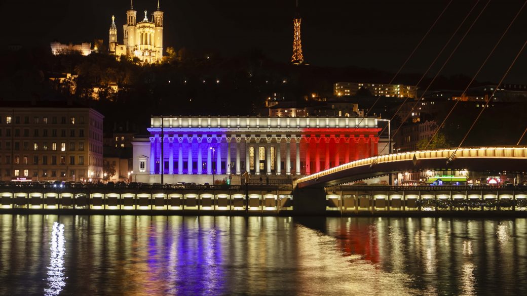 Photo de la ville de Lyon la nuit